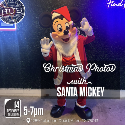 Santa Mickey at The HUB